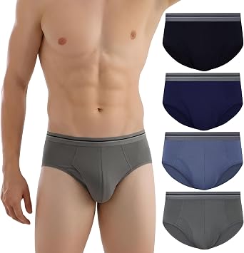 Mens Bamboo Briefs, Pouch Support, Moisture Wicking Breathable, Modal Briefs, Super Soft Comfort Underwear for Men