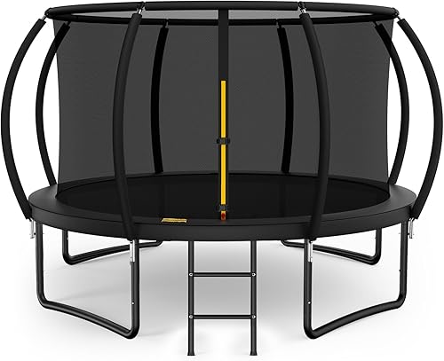 CalmMax Trampoline 12FT Jump Recreational Trampolines with Enclosure Net