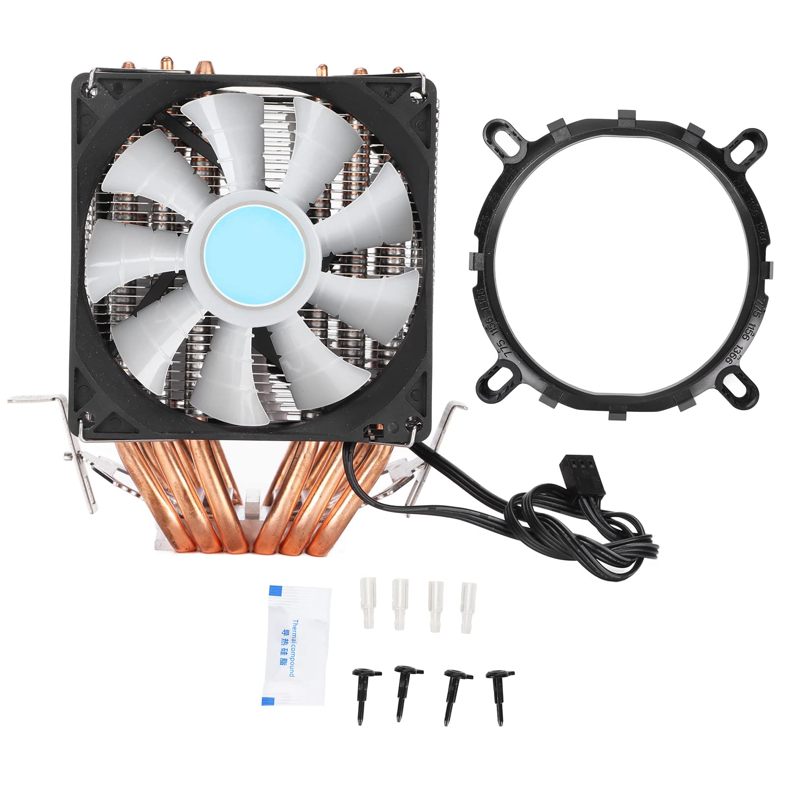 Aramox Disipador de CPU, Doble Torre 6 Tubos de Calor Ventiladores de 90mm