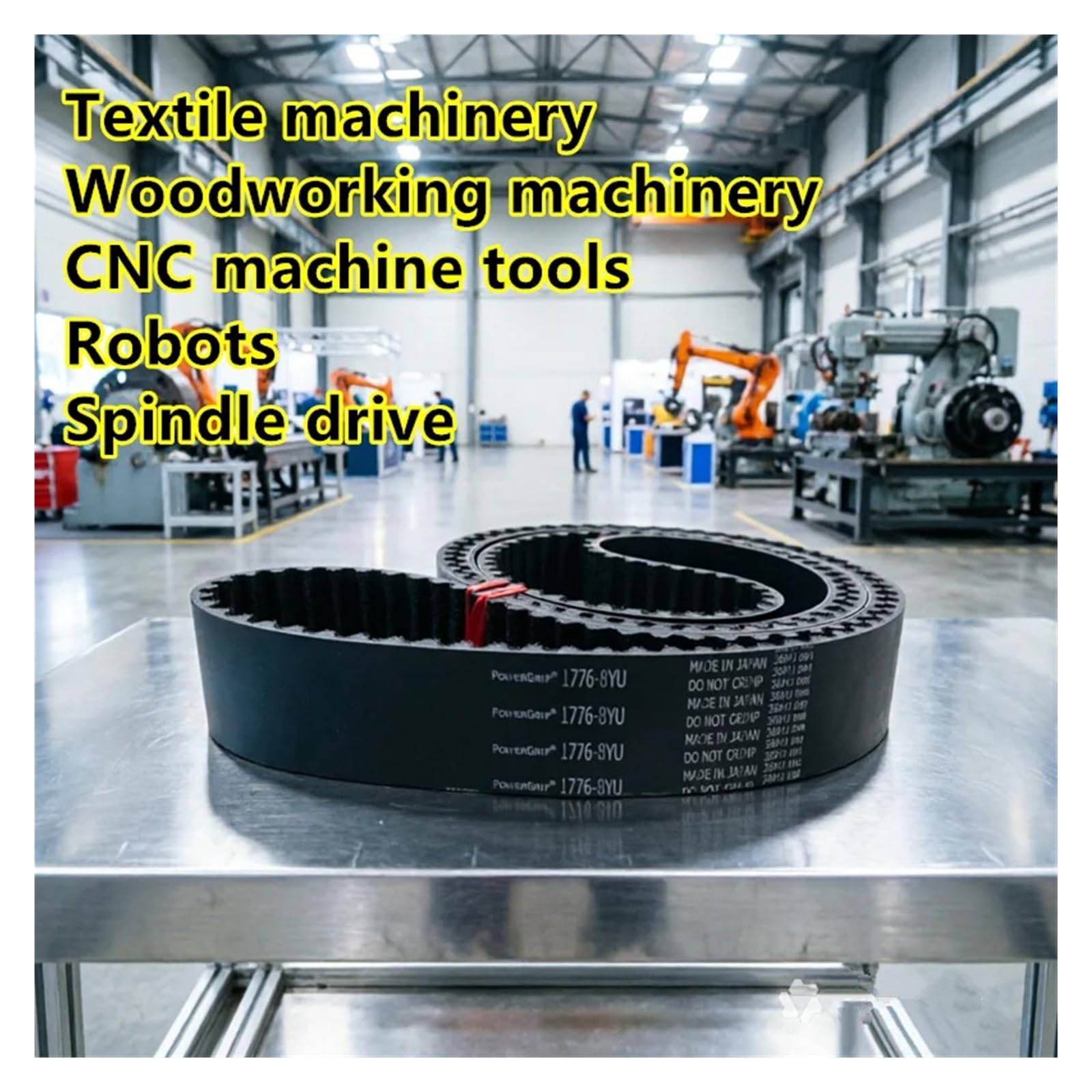 1 szt. 8YU ząb łukowy szerokość paska rozrządu 50mm 904-8YU ~ 1376-8YU | Do maszyn do obróbki drewna Obrabiarki CNC Roboty Napęd wrzeciona(920-8YU)