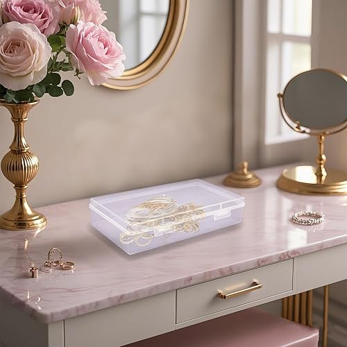 Miniatura 4 de Caja de lápices, paquete de 6 cajas de manualidades, cajas de almacenamiento pequeñas, cajas de plástico con tapa, archivos transparentes, pequeños