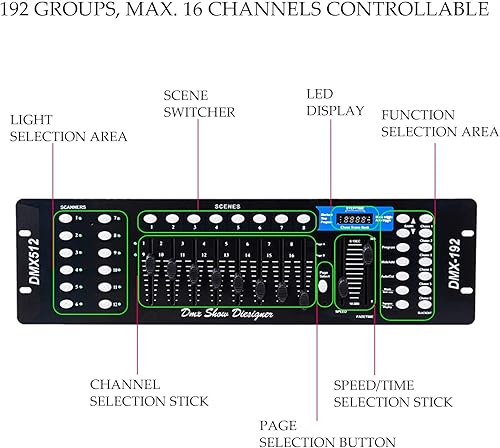 Miniatura 2 de CO-Z Luces LED de escenario DMX 8 piezas de 18 x 3 W RGB par de luces con control remoto activado por sonido iluminación de efecto de escenario para