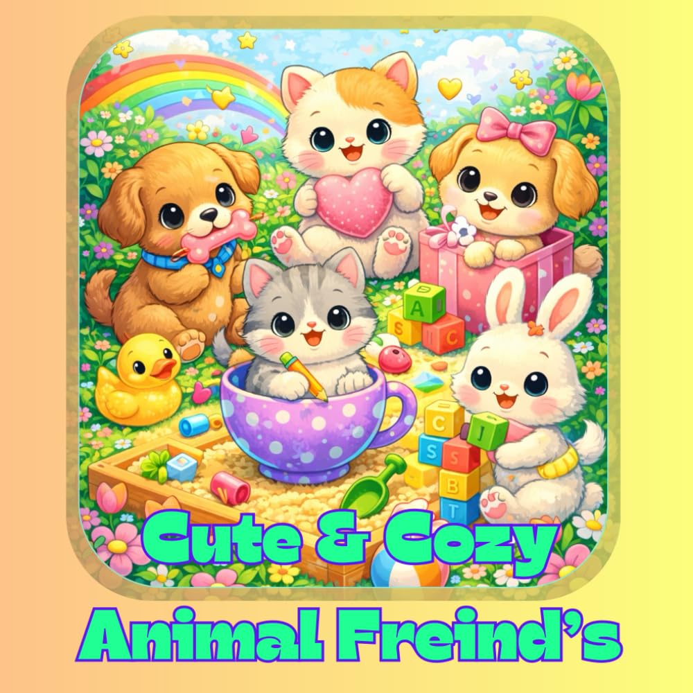 Cute & Cozy Animal Friends: Coloring Book