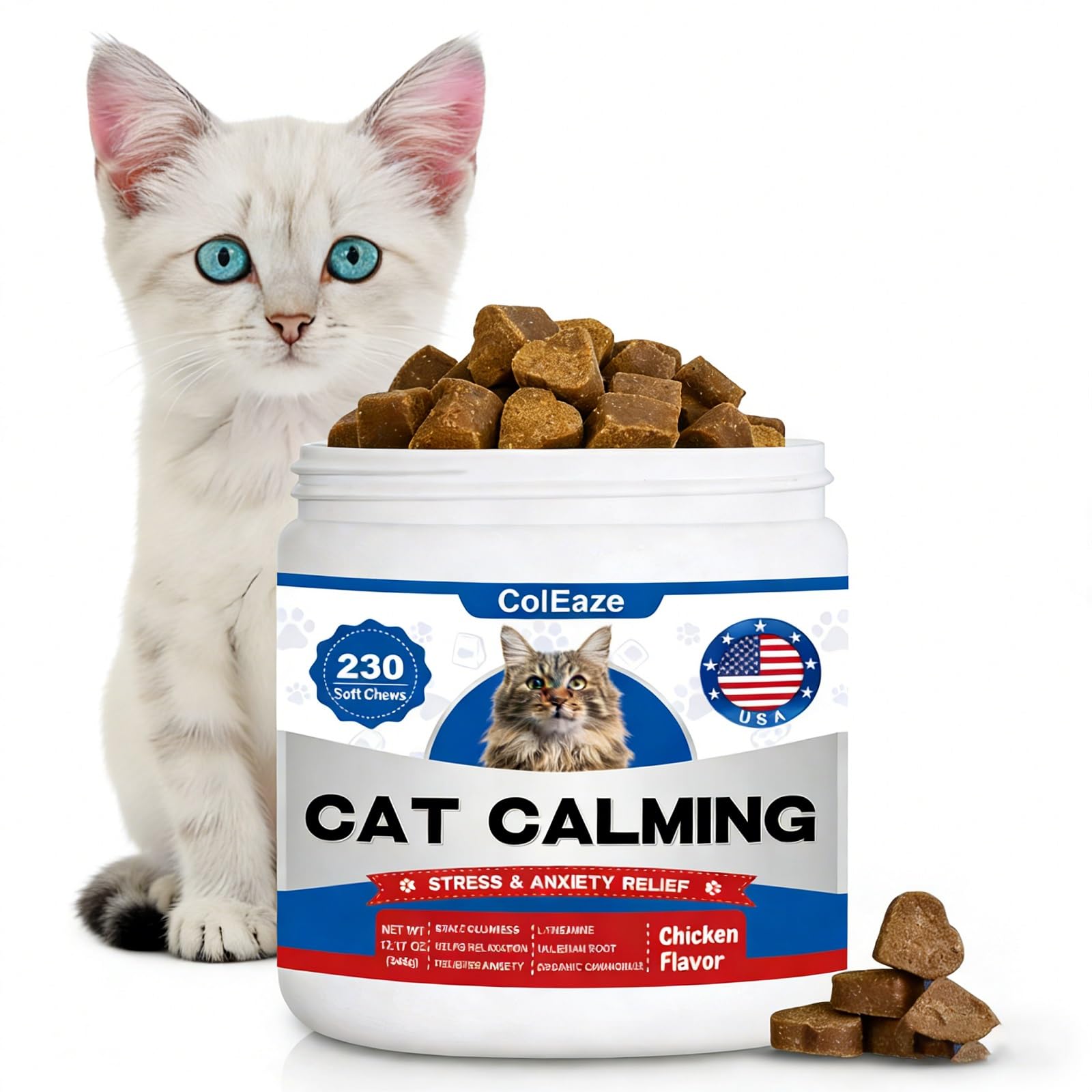 Calming Chews for Cats - 230 Soft Chews