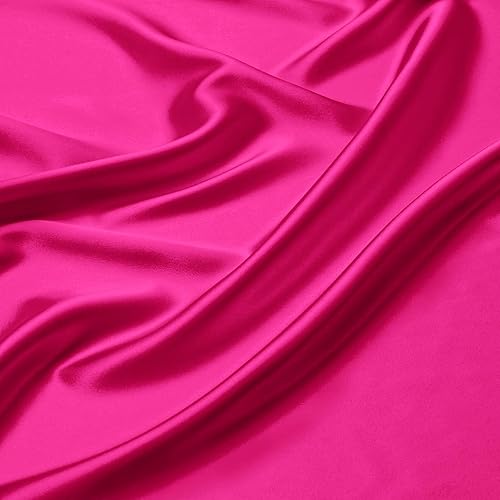 vveiiye The Yard - Tela de satén suave y sedosa de 1 yarda de 60 pulgadas de ancho, tela sólida para vestidos de novia, costura, manualidades,