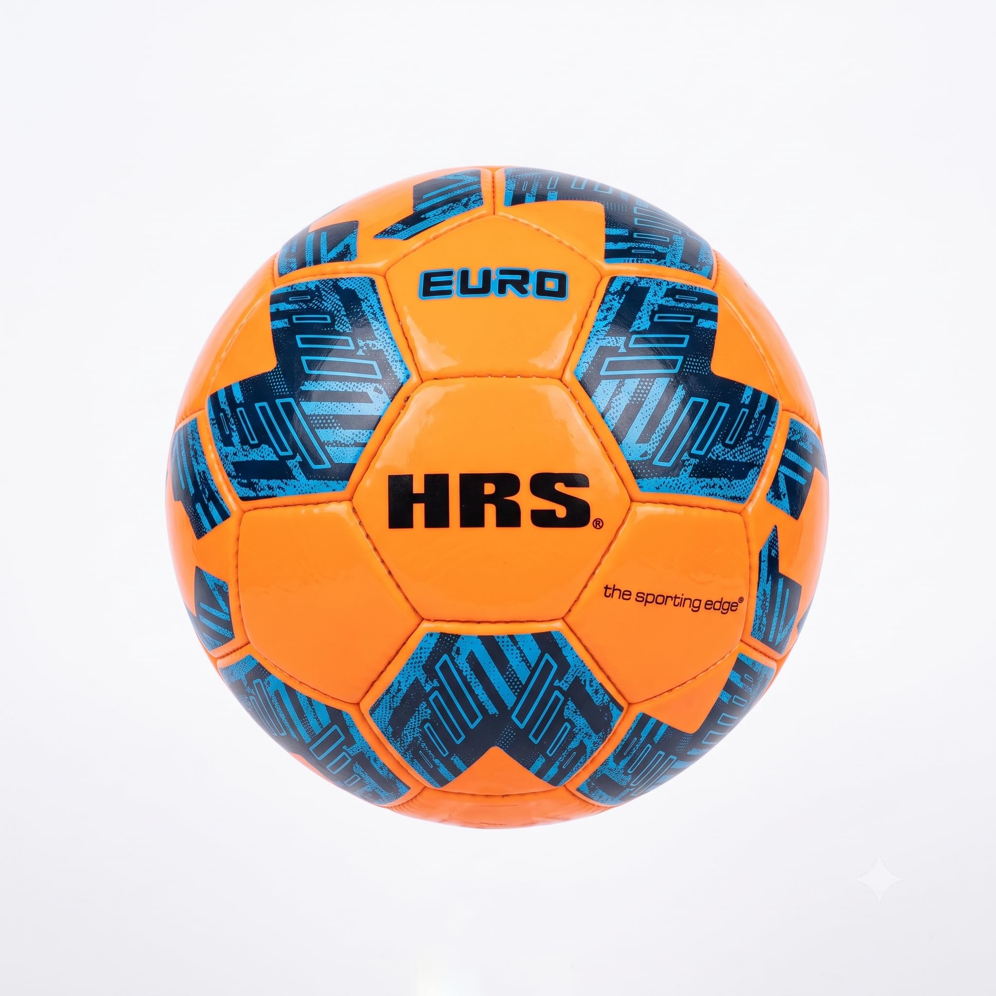 HRS Euro Shining PVC Football Size 5 - Hand Stitched Training & Practice Soccer Ball for Adults, Kids, School & Club Play (Orange/Blue)-image-14
