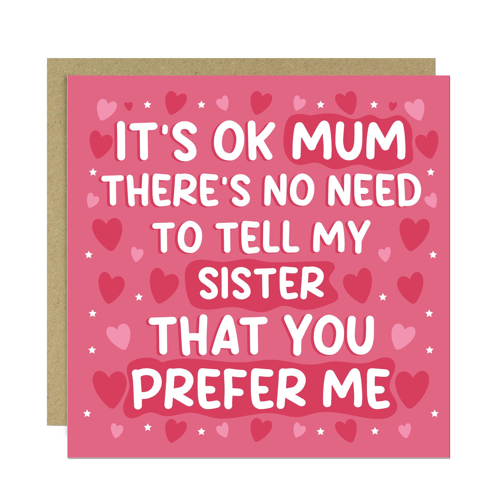 Humorous Card For Mothers Day, Joke Card For Mum, Mum Birthday Card, From Daughter Son, Funny Birthday Card With Kraft Envelope