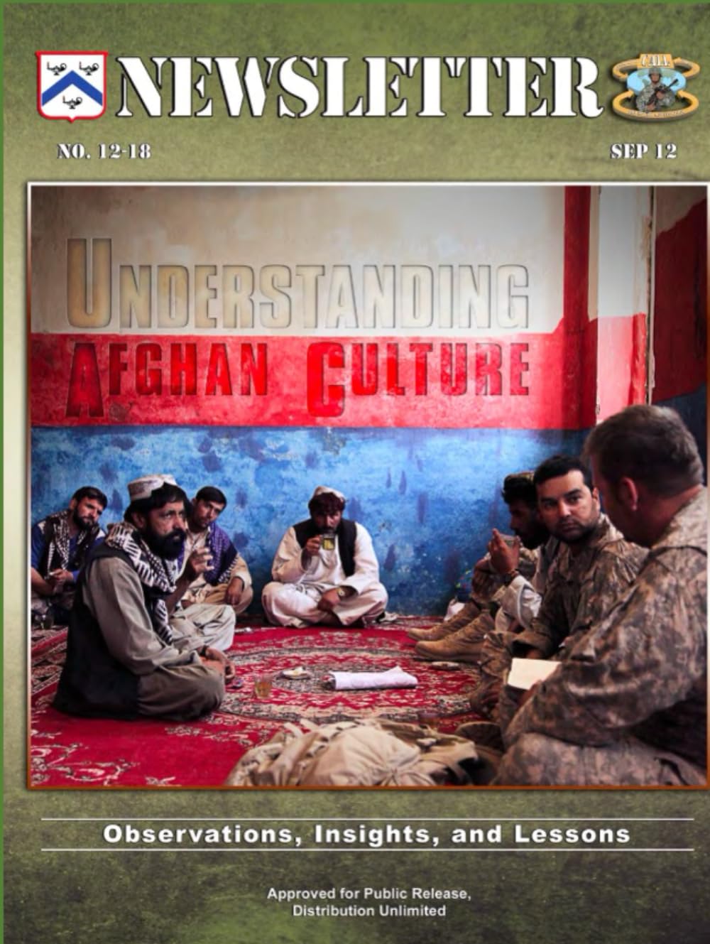 Understanding Afghan Culture: Observations, Insights, and Lessons, SNEWSLETTER no 12-18, SEP 12