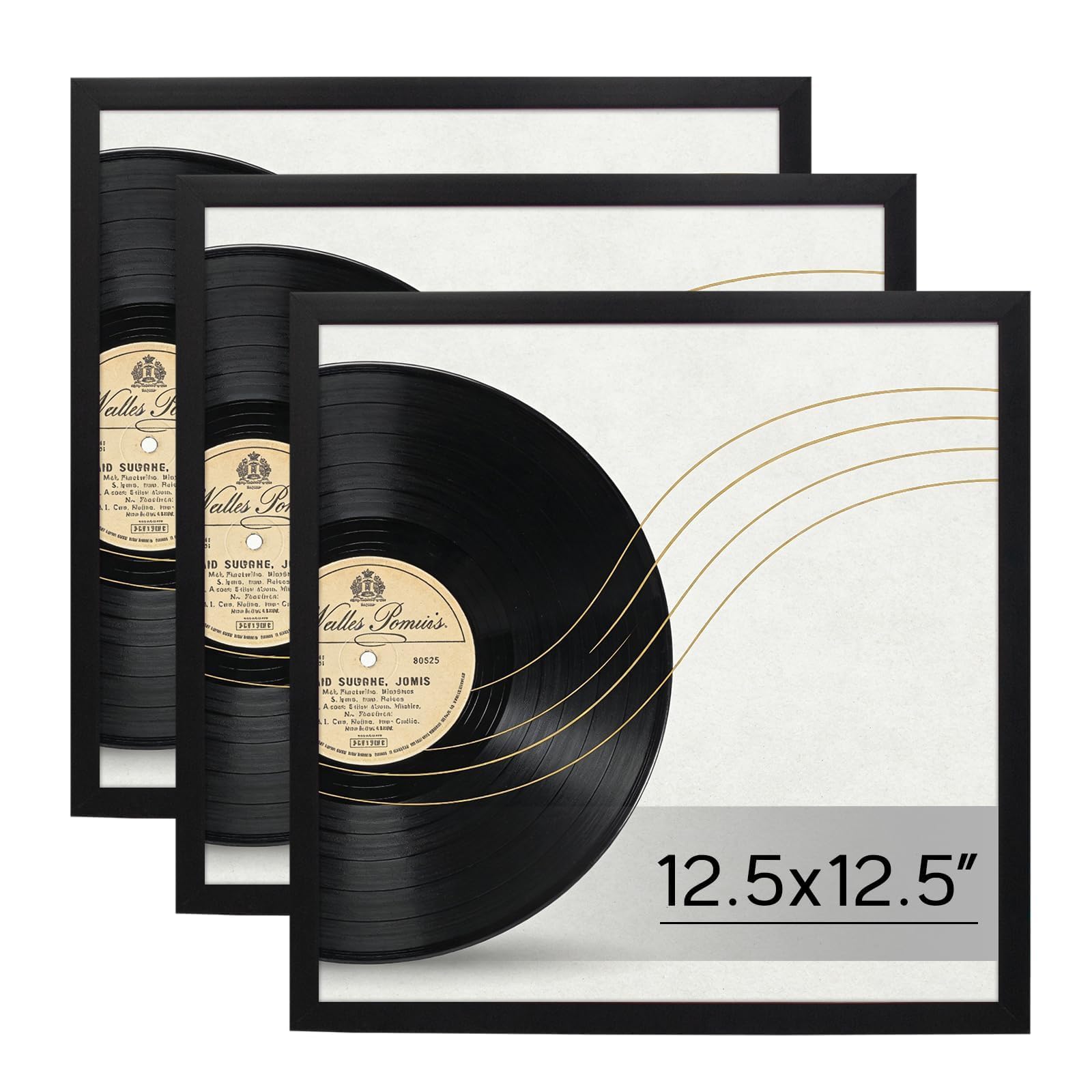 Cadres photo carrés pour poster et CD de 31,8 x 31,8 cm au mur de luxe