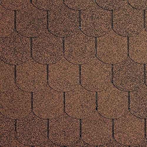 Preisvergleich Produktbild Bitumenschindeln Biberschwanzschindeln braun, 3 m², Dachbelag, Dacheindeckung Gartenhaus Dachschindeln