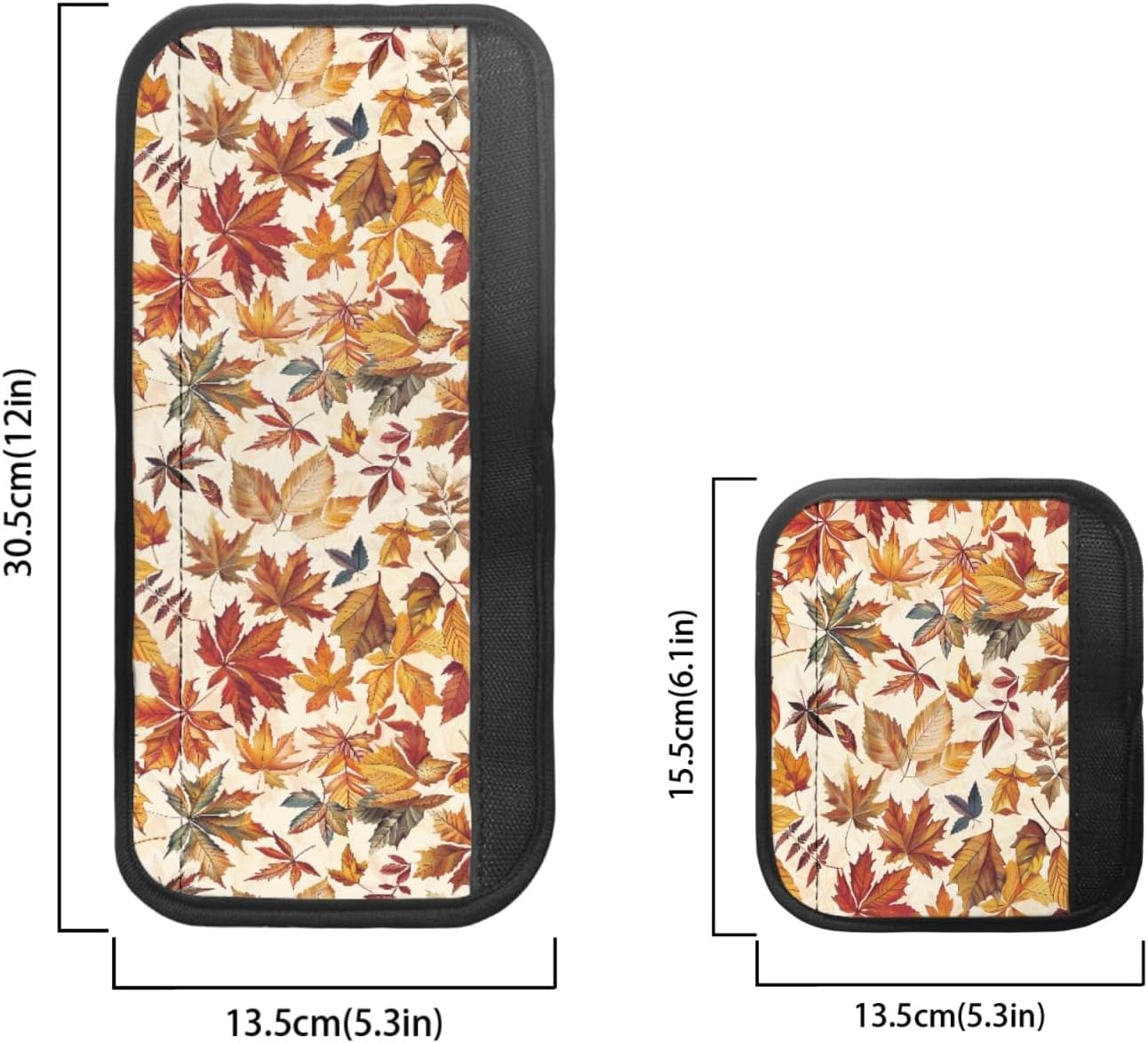 Thankgiving Decor Fridge Door Handle Covers,Kitchen Appliance Handle Protector for Oven Dishwasher,Washable Refrigerator Handle Covers,Vintage Maple Leaves Kitchen Accessories,Set of 6
