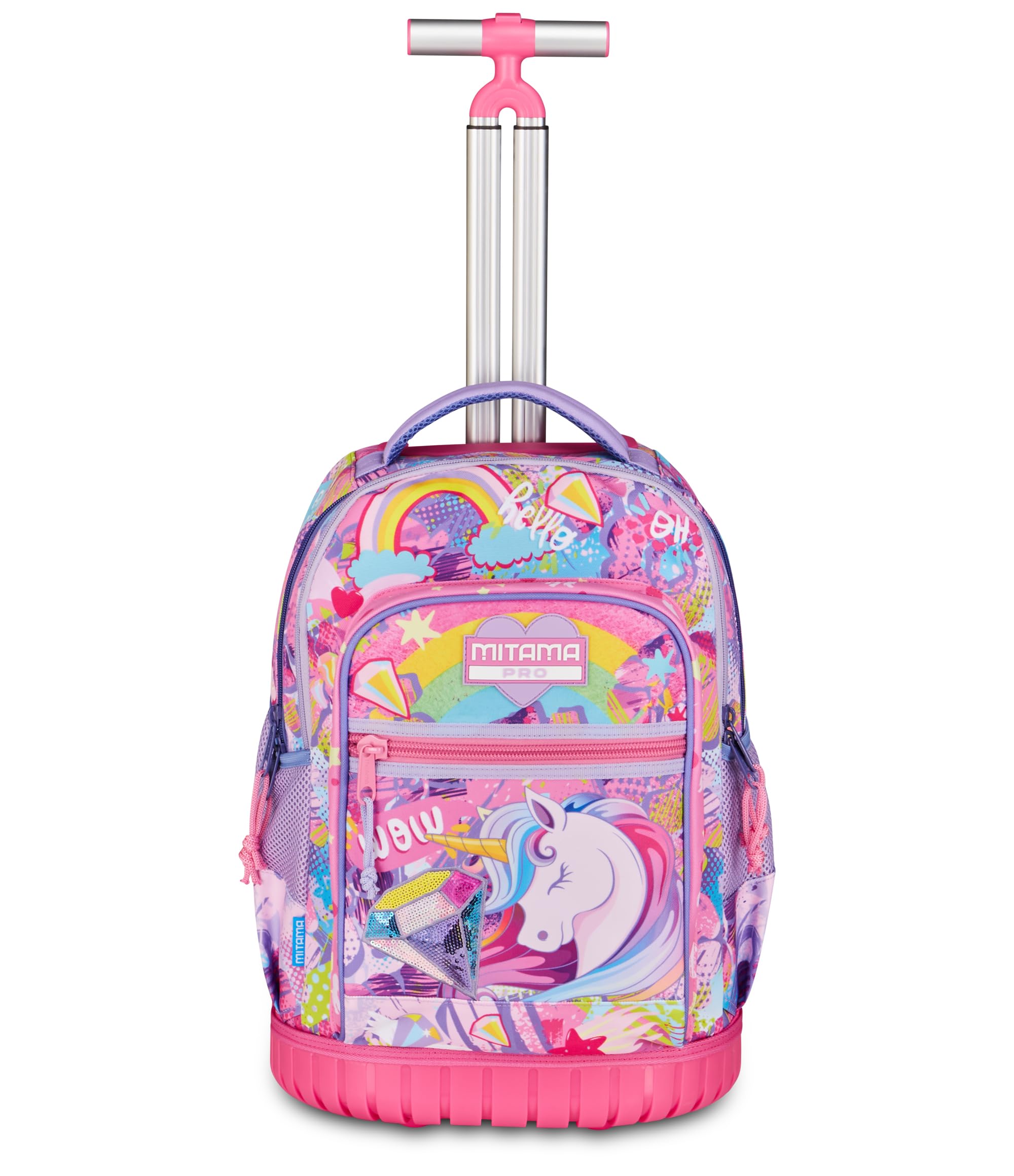 Mitama Trolley Run Extra FAIRYUNICORN, 33 Lt, Doppio Scomparto, Viola, Tasche multi funzione, bambina, Scuola elementare e media, Tempo libero e viaggi
