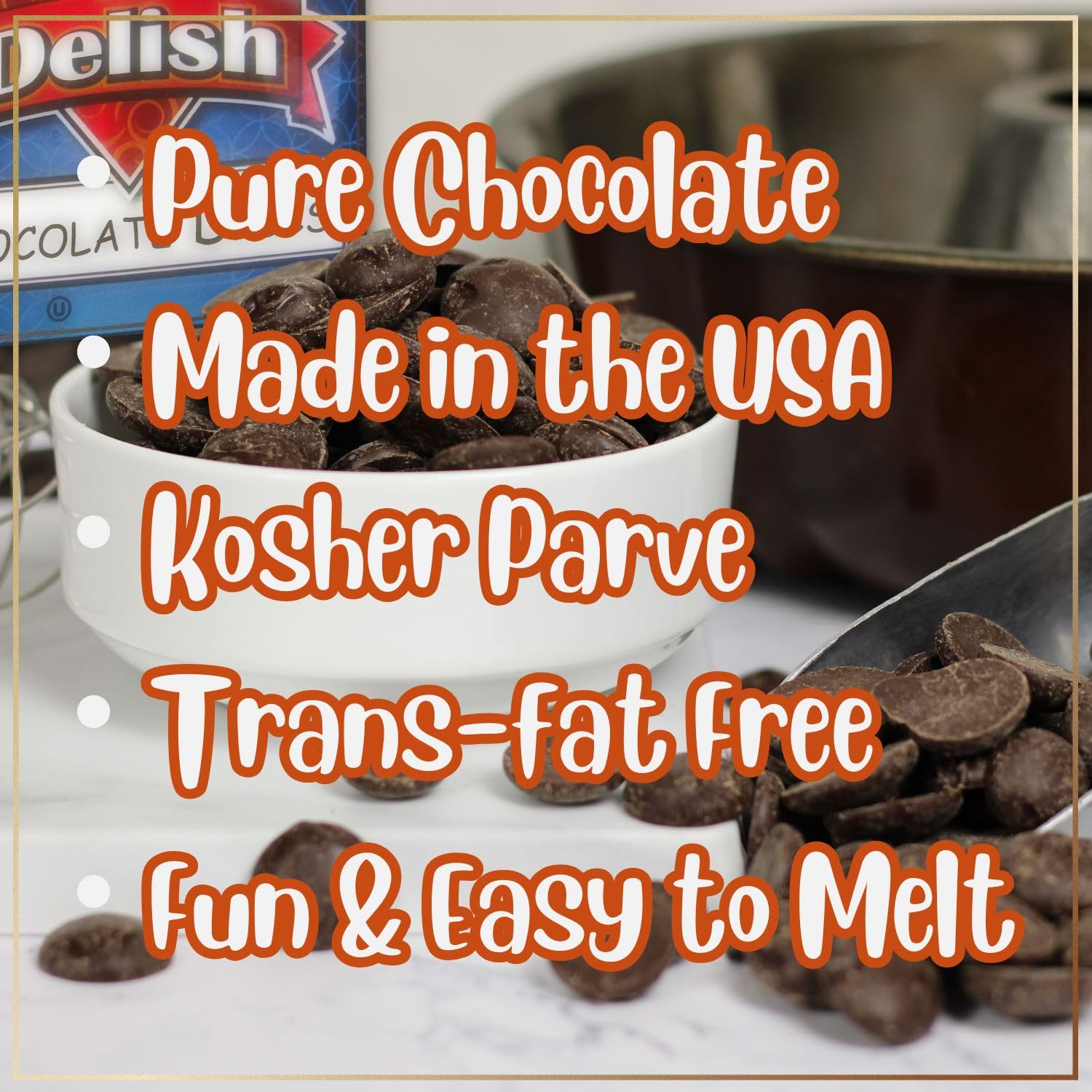 Amazon.com : Real Chocolate Discs by Its Delish, 3 Lbs Bulk | Pure