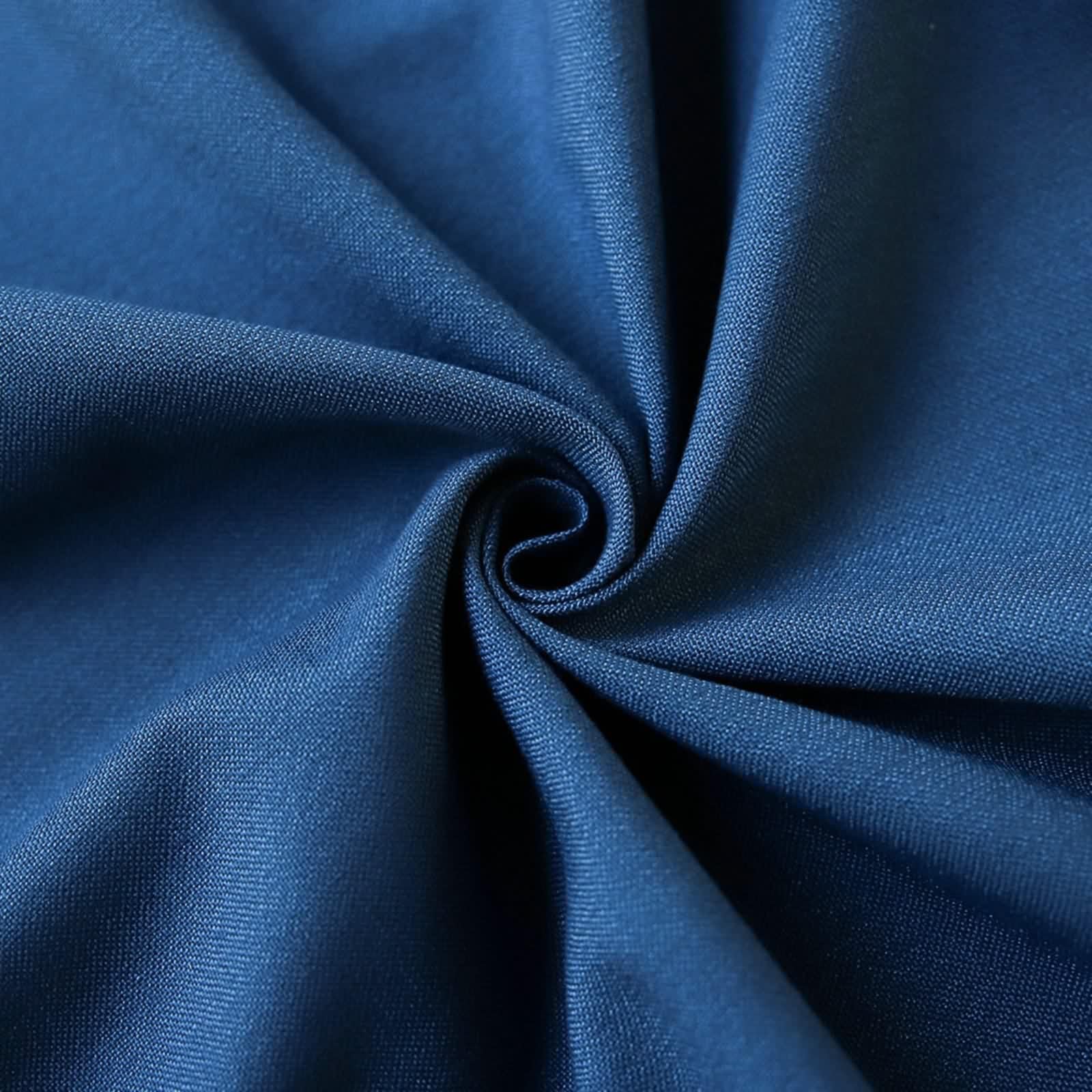 160CM Tischtücher Dunkelblau, Rund Tischwäsche Einfarbig mit Quaste Baumwolle Leinen, Tischdecken Draußen Tischdekoration Mitteldecke für das ganze Jahr