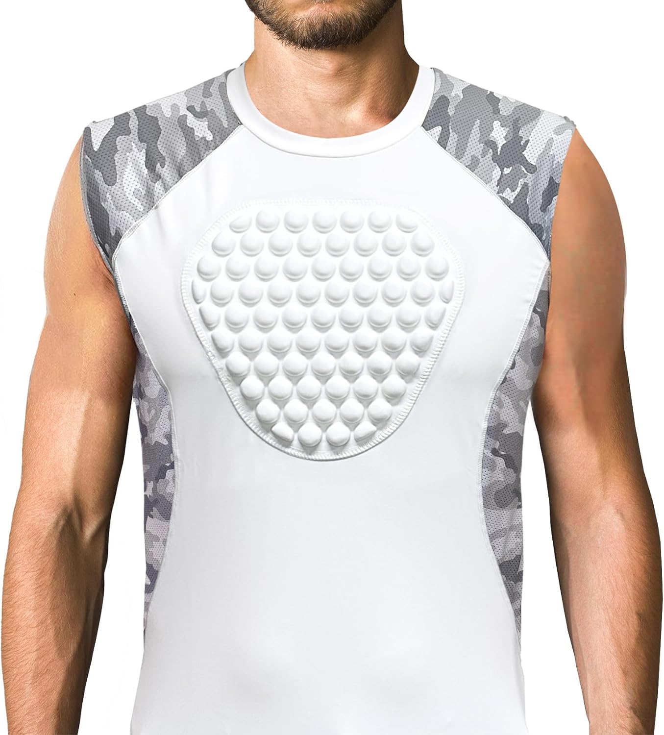 Youper Adult Padded Chest Protector Shirt, Heart-Guard/Sternum Protection for Baseball, Football, Lacrosse & Goalies - Image 2
