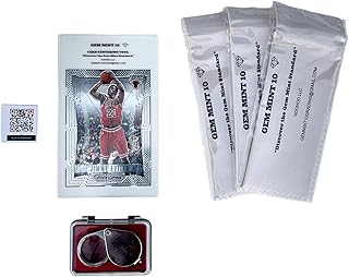 Sports Card Grading Kit - PSA Grading Tool/Card Centering Tool, 3-Pack Microfiber Cloth, & 30x Magnifying Loupe - Essential Trading Card Accessories for Pre Graded Baseball Cards, and all Cards