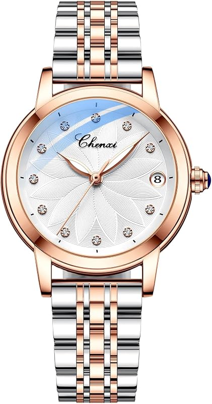 MASTOP Women's Sapphire Watches Automatic Steampunk Self Winding Mechanical Gold Bracelet Ladies Skeleton Wrist Watch Leather Strap for Ladies Famale