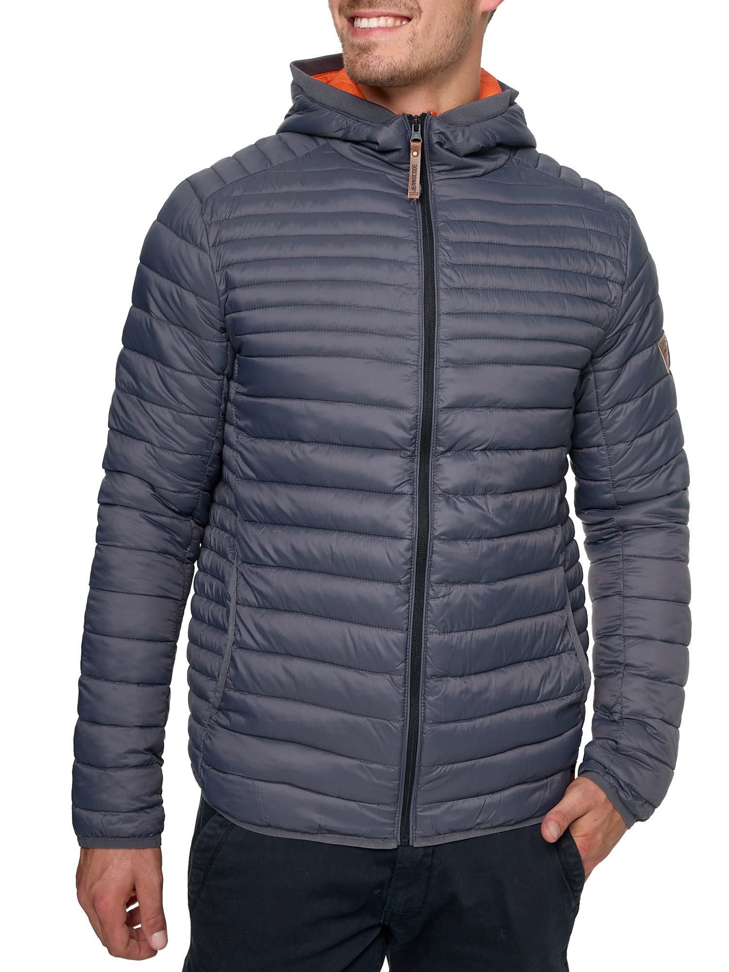 Indicode Herren Bowers Steppjacke Winterjacke Daunenjacken-Optik mit Kapuze
