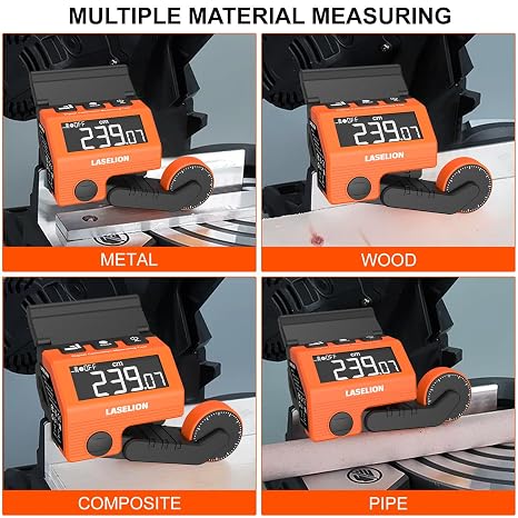 LASELION L1 Mitre Saw Digital Measuring Tool,Saw Stop with Adjustable Clamp
