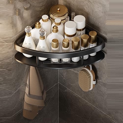 Vista 21 de Estante de ducha, estante de esquina de baño, cesta de ducha, estante de ducha, estante de baño, estantes de baño, estante de ducha montado