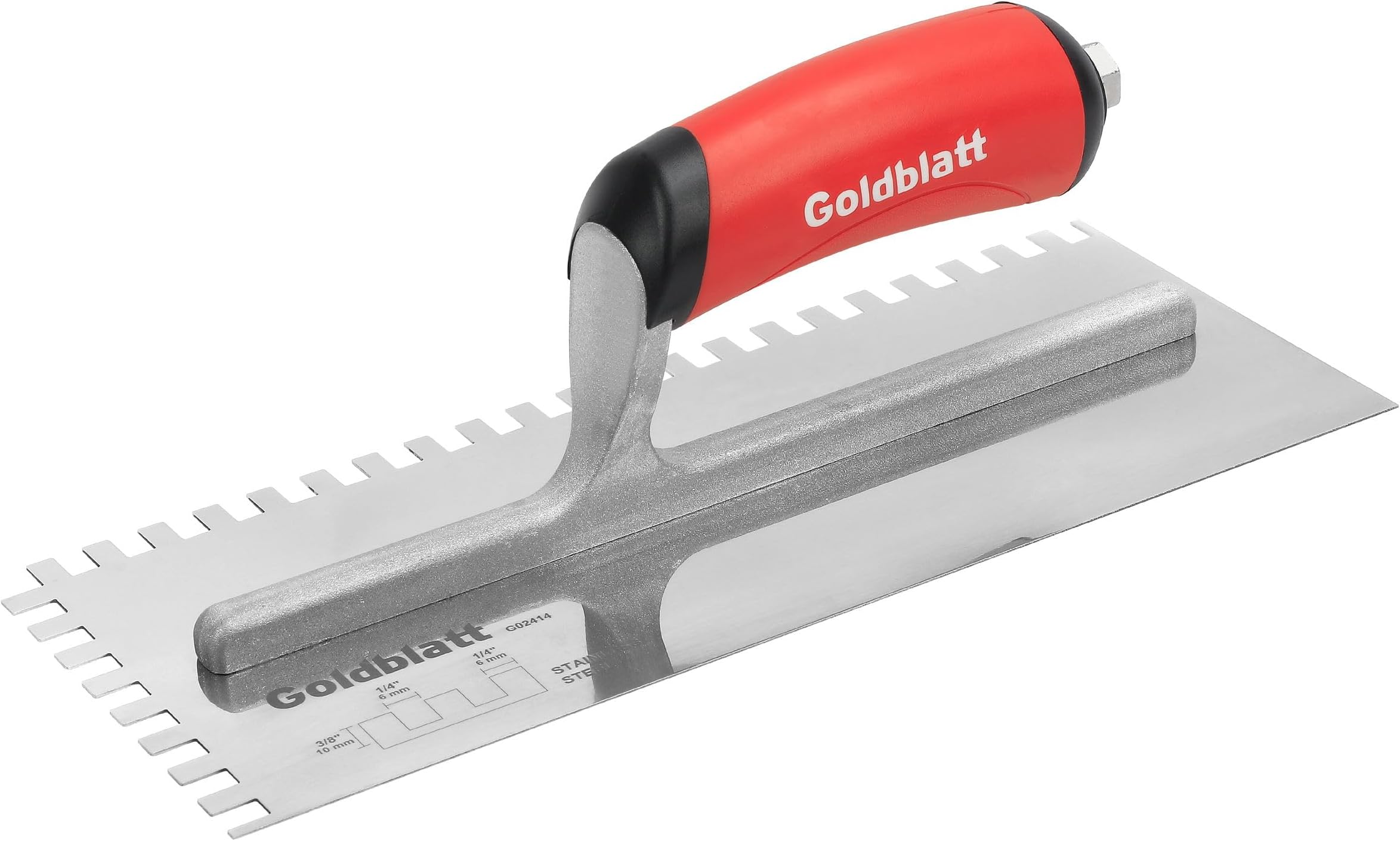 Edward Tools Squared Notch Tile and Flooring Trowel 1/4” X 1/4” X 1/4