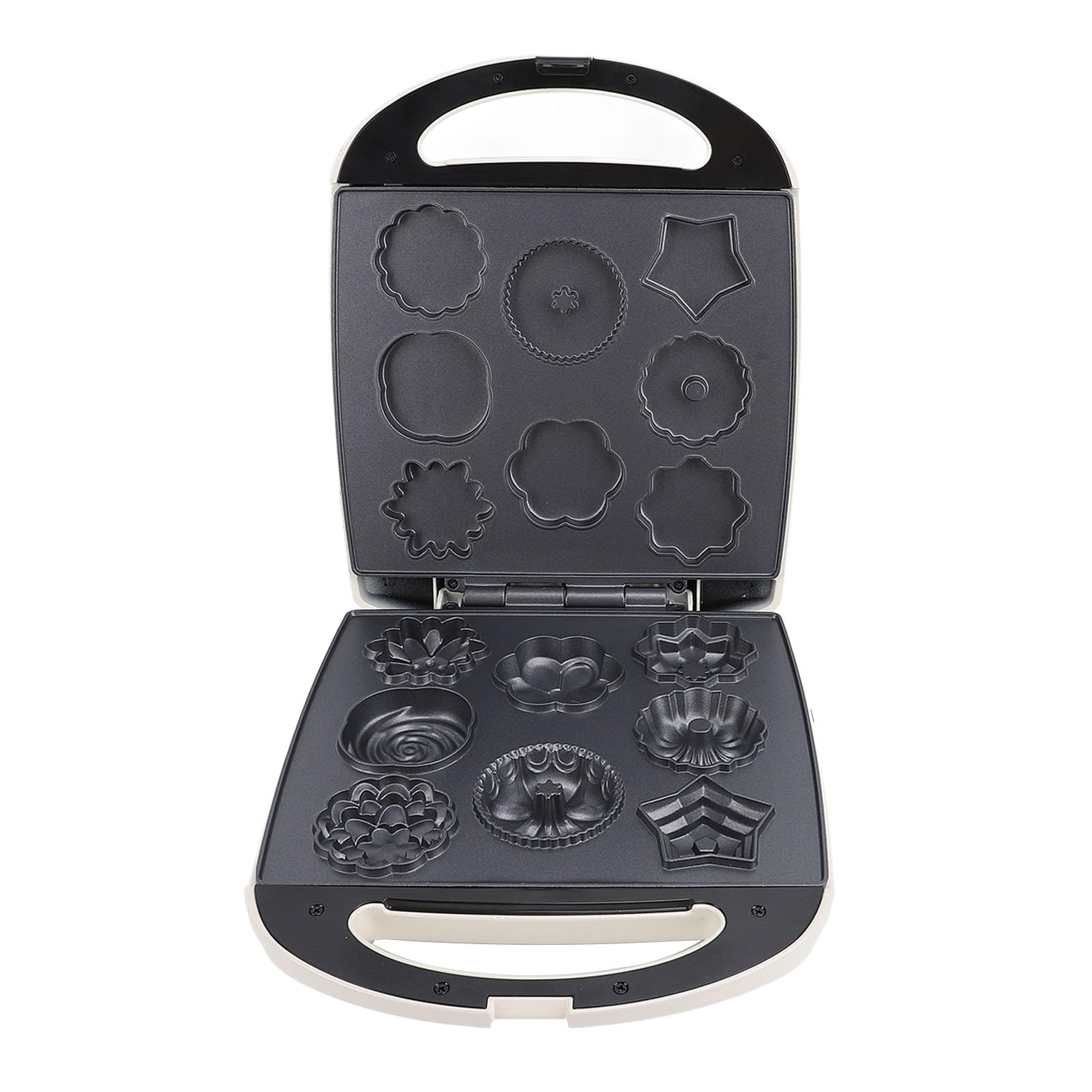 EVGATSAUTO 8 Hole Cookie Maker, Non Stick Plate, Double Sided Heating Powerful 1000W Breakfast Machine for Cookies, Donuts, Cupcakes, Craft Treats at Home (US Plug 110V)