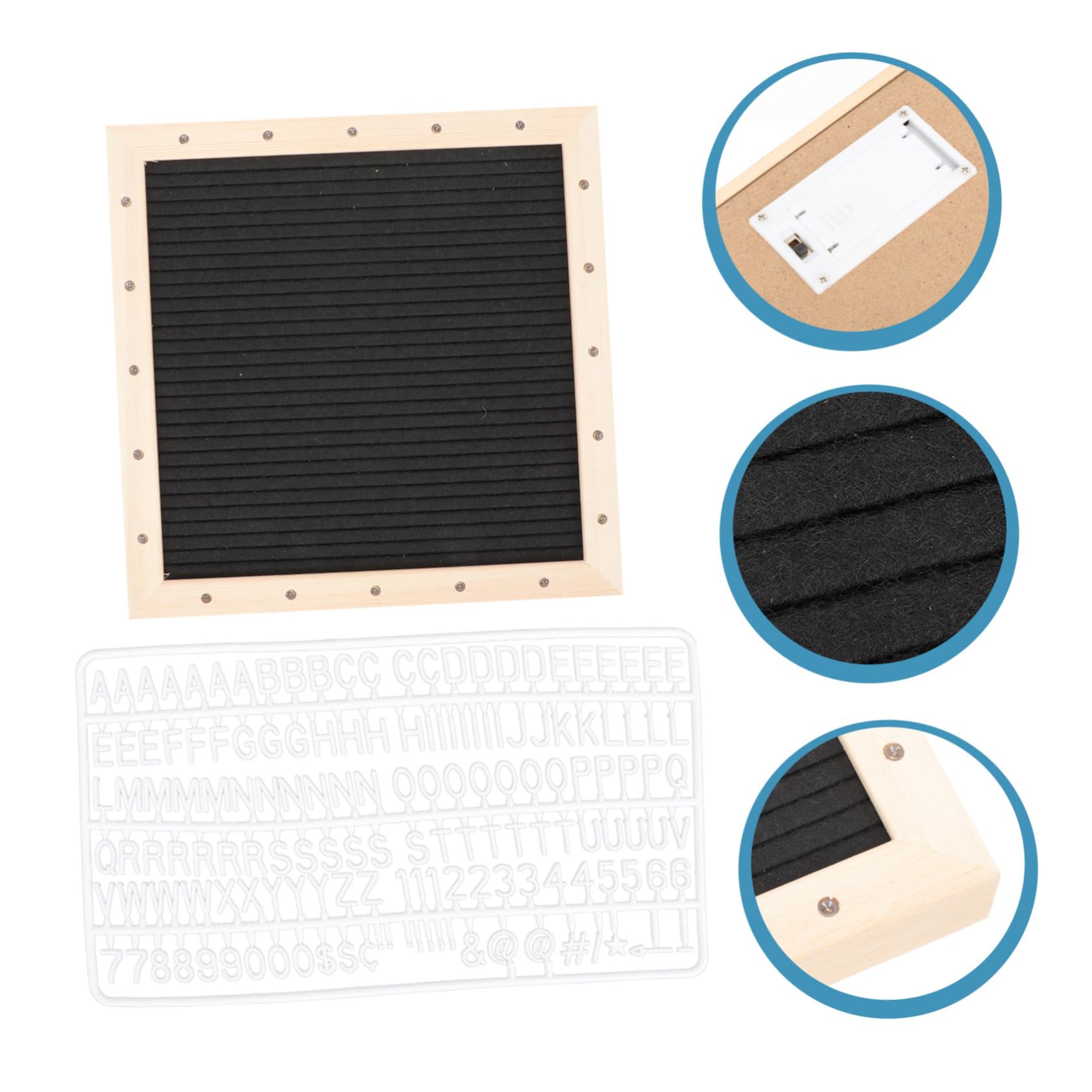 SHINEOFI Tablero De Letras De Madera Tablero De Mensajes Led Decoración De Escritorio
