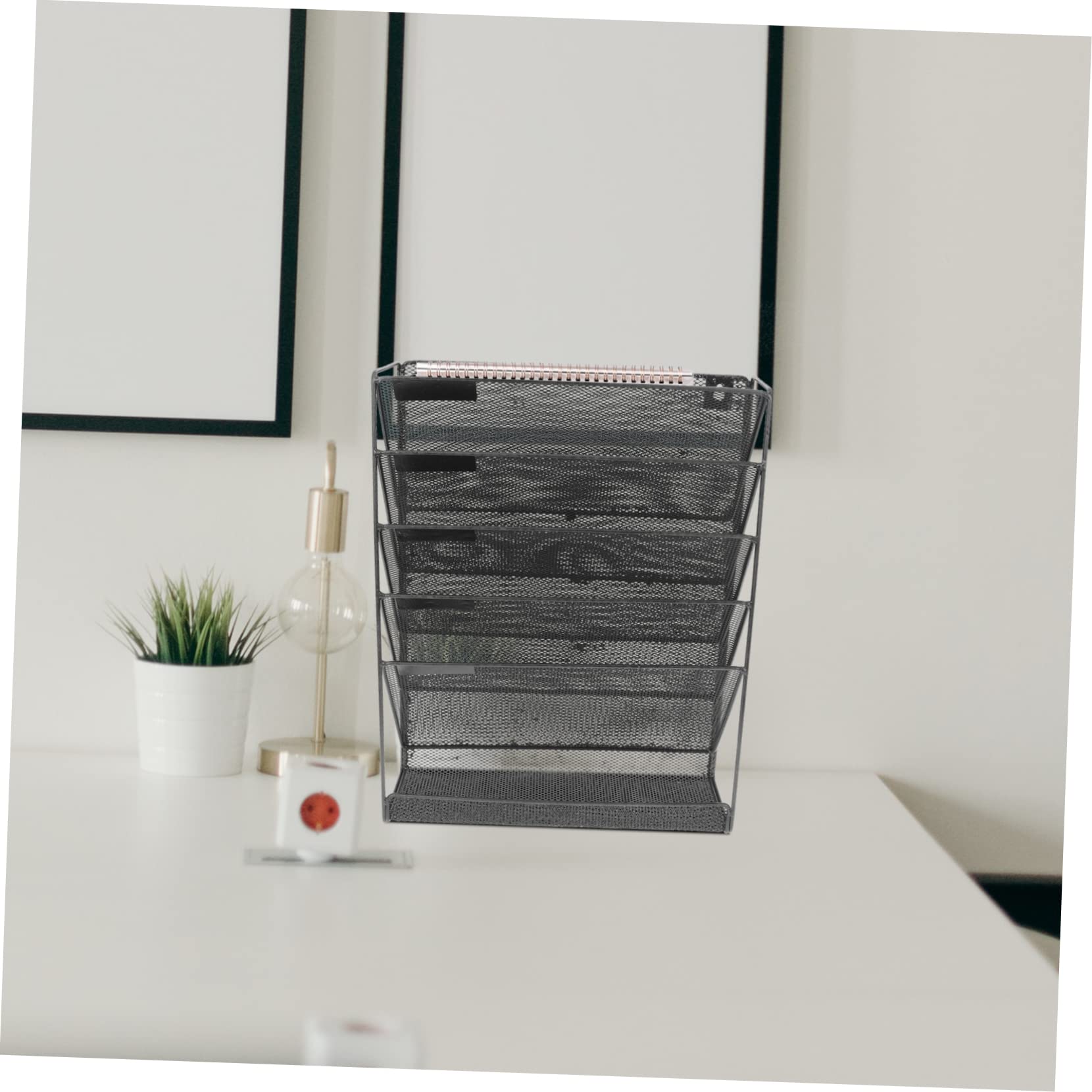Tofficu Organizador De Archivos Colgante De Malla Soporte De Documentos Multi-capa Para Oficina y Hogar Cinco De Almacenamiento Para Mantener El Escritorio Ordenado