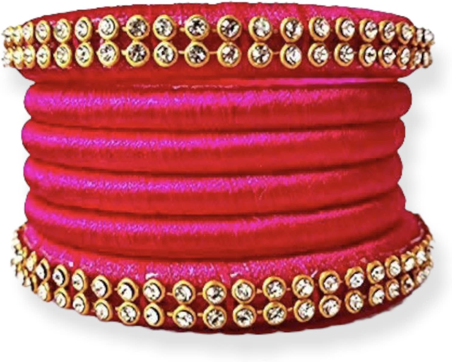 HemasaHand Made Silk Thread Bangle Set For Women(2 * 6)