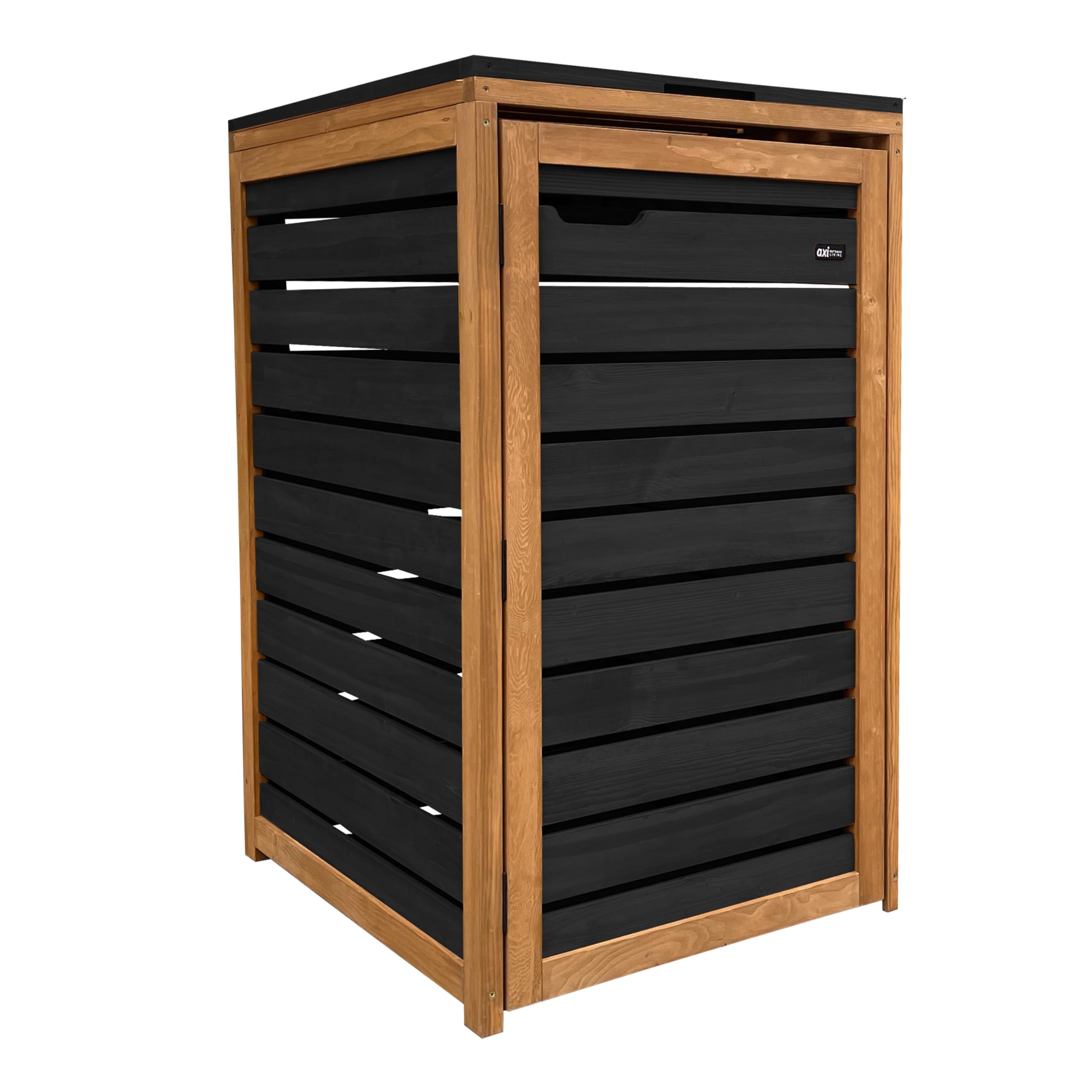 Cache poubelle extérieur Axi Lex ventilé en bois pour supprimer les odeurs
