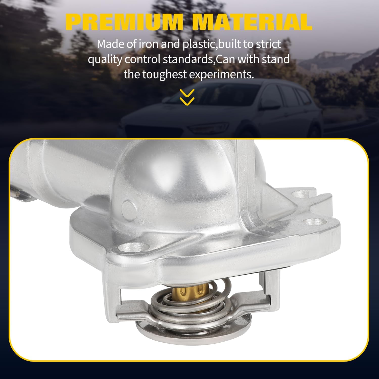 OCPTY Thermostat Housing Fit for Freightliner Sprinter 2500 2013-2019,for Mercedes-Benz E320 2007-2009 Engine Coolant Thermostat Housing Assembly Replaces 6422002015,449087D