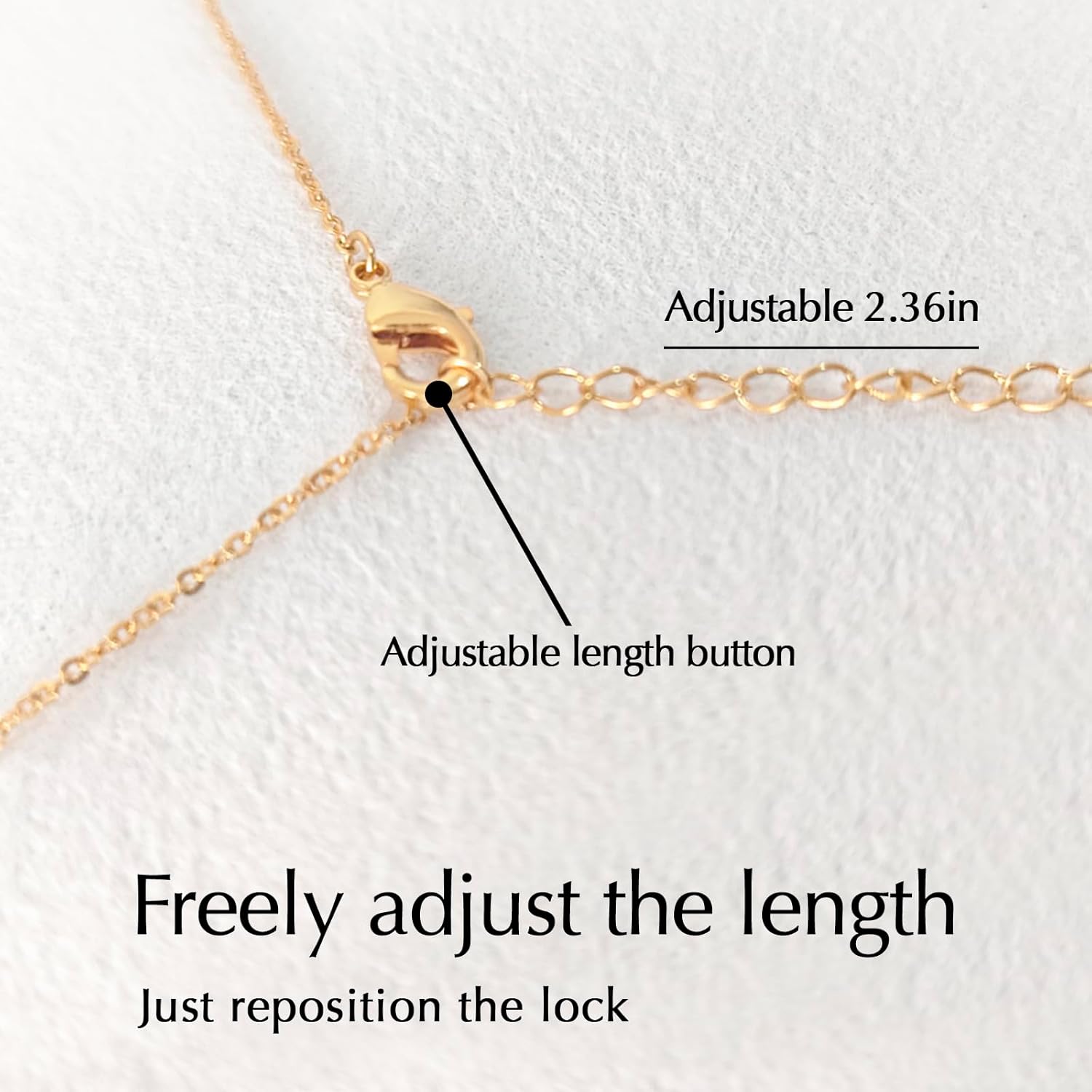 Gold Necklace for Woman, 18K Gold Plated Pendant Necklace, Elegant Cubic Zirconia Pendant, A Stylish Gift for Birthdays, Anniversaries, and Other Occasions. Adjustable Length. Includes Gift Packaging. - Image 7