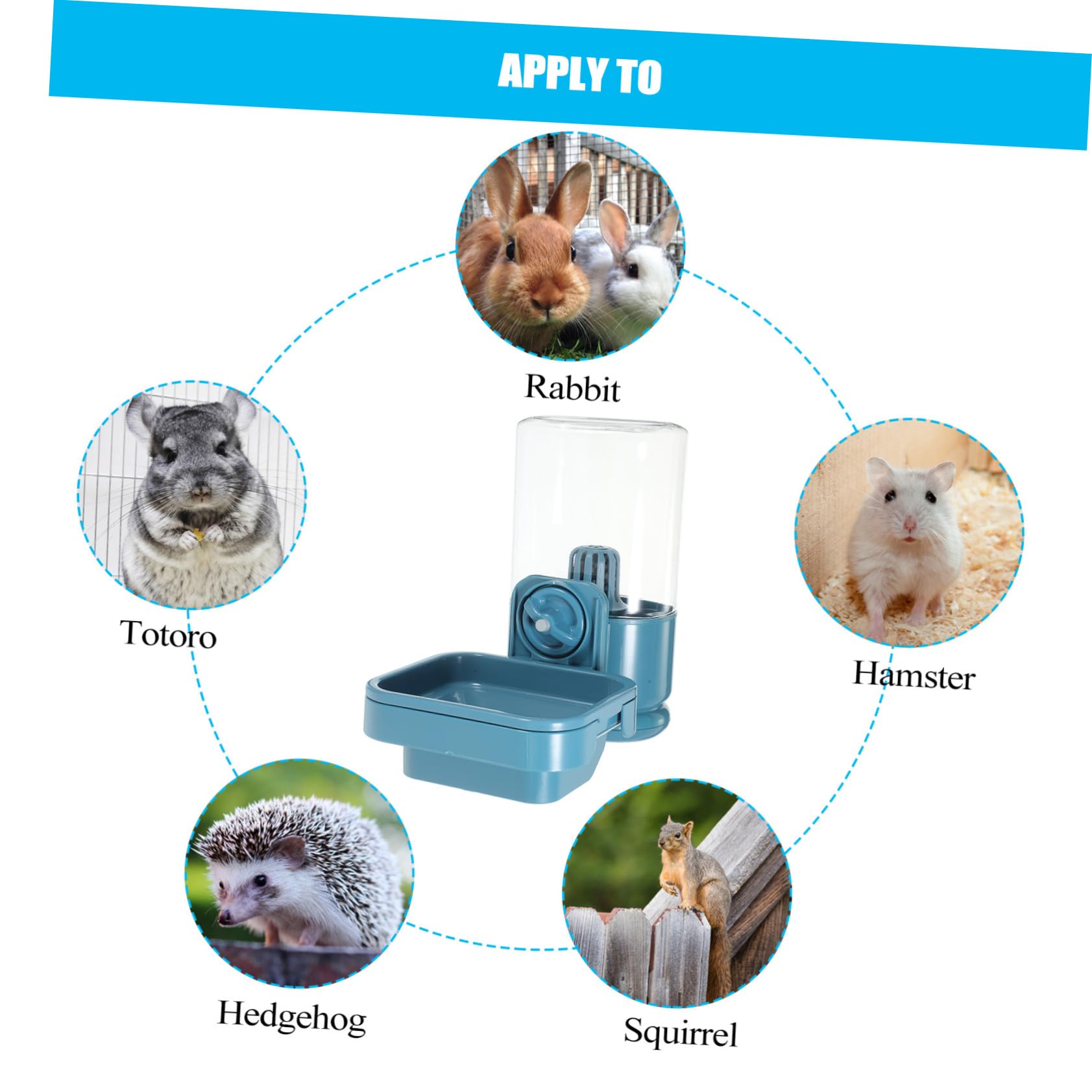 NUOBESTY Dispensador de Agua para Conejos Hámsters Colgante Comedero Automático para Animales Filtro para Jaulas Suministros para Mascotas Pequeñas