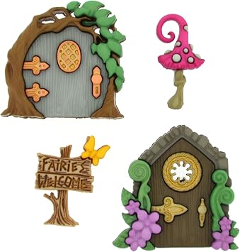 The Fairies Collection by Dress it Up Buttons and Embellishments - 6 Pieces - Believe in Farries