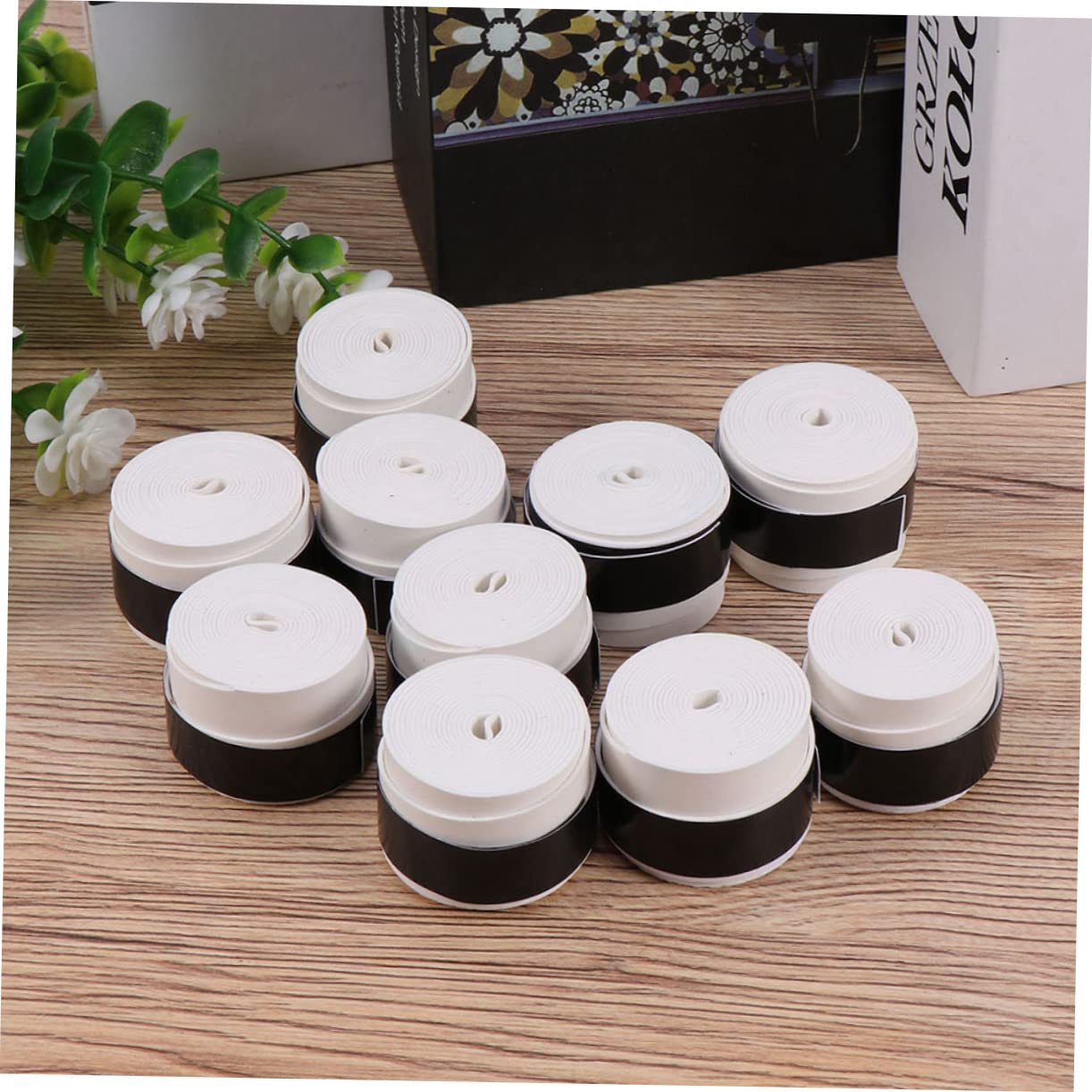 Toddmomy Tennis Racket Grip Bands Squash Racket Wrapping Tape Tape for Badminton 12pcs Soft Overgrip Sweat Absorbent Straps