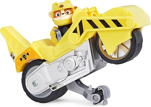 Miniatura 48 de Paw Patrol, Moto Pups Deluxe de Marshall, vehículo de motocicleta de tracción que hace piruetas, figura de juguete