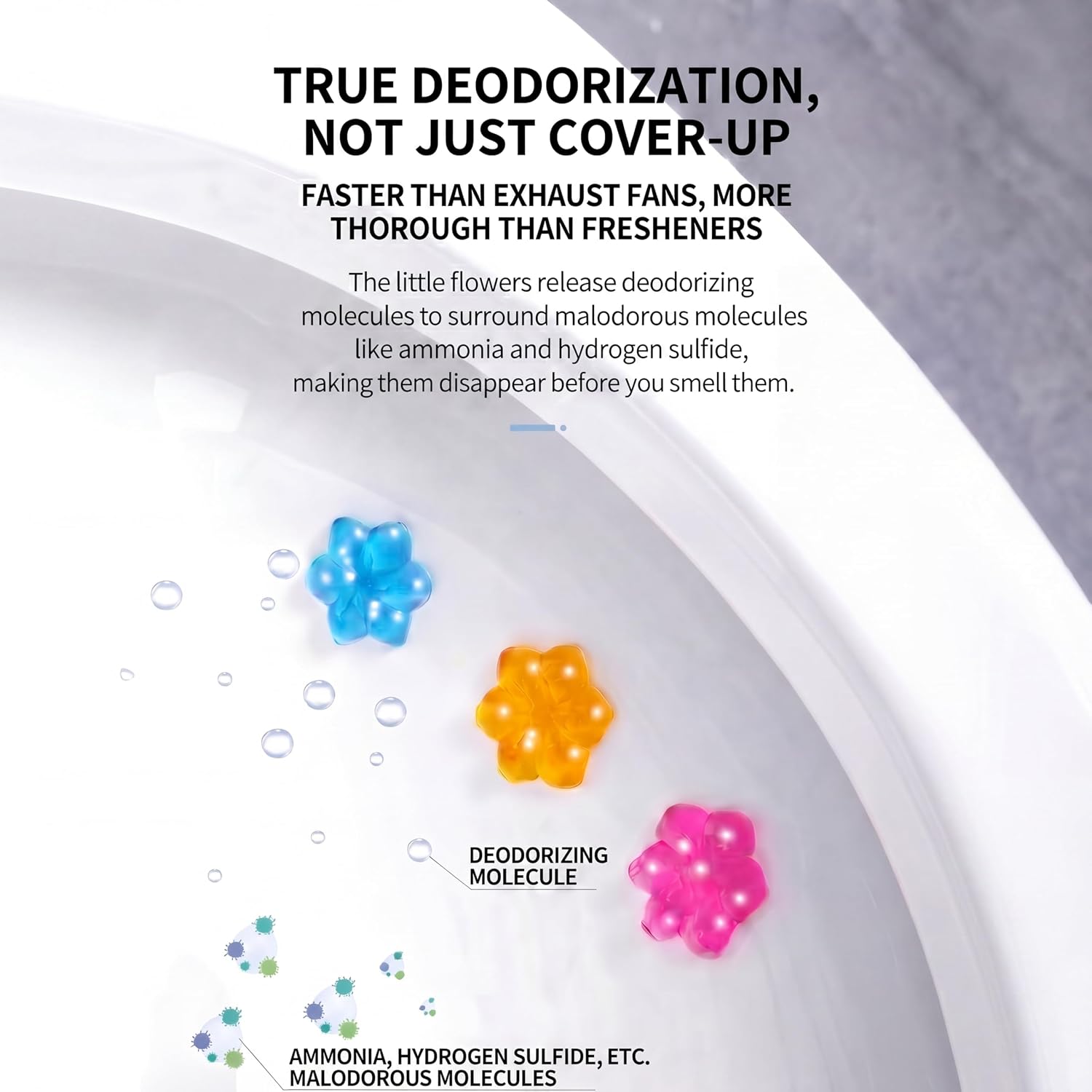 120 Stamps (12 Tubes) Toilet Bowl Gel Flower Stamp, 6 Scents Lavender Orange Ocean Gardenia, Prevent Limescale and Ring, Flush-Activated Cleaner, Long-Lasting Bathroom Freshener