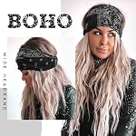 Acenail Wide Headbands Women Knotted Turban Hairbands Non Slip Floral Head Wraps Boho Hair Accessories 4Pcs