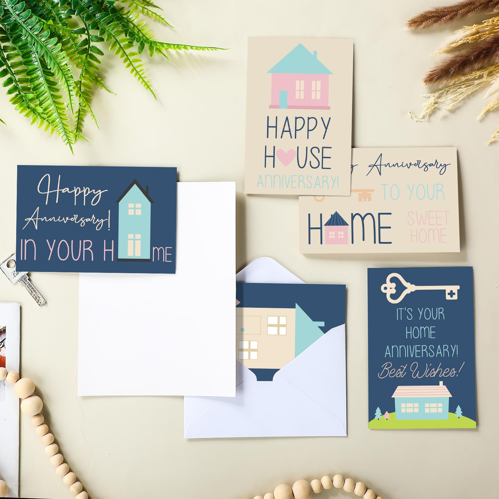 48 Pcs Happy Home Anniversary Cards With Envelopes Bulk Blank Welcome - View #14