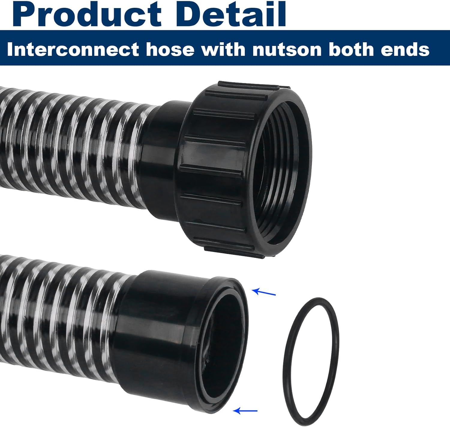 155710 Pool Pump to Filter Hose Assembly for Pentair to Sand Dollar Filter, compatible with Sta-Rite Crystal-Flo Sand Filter Hose - (30" Length)