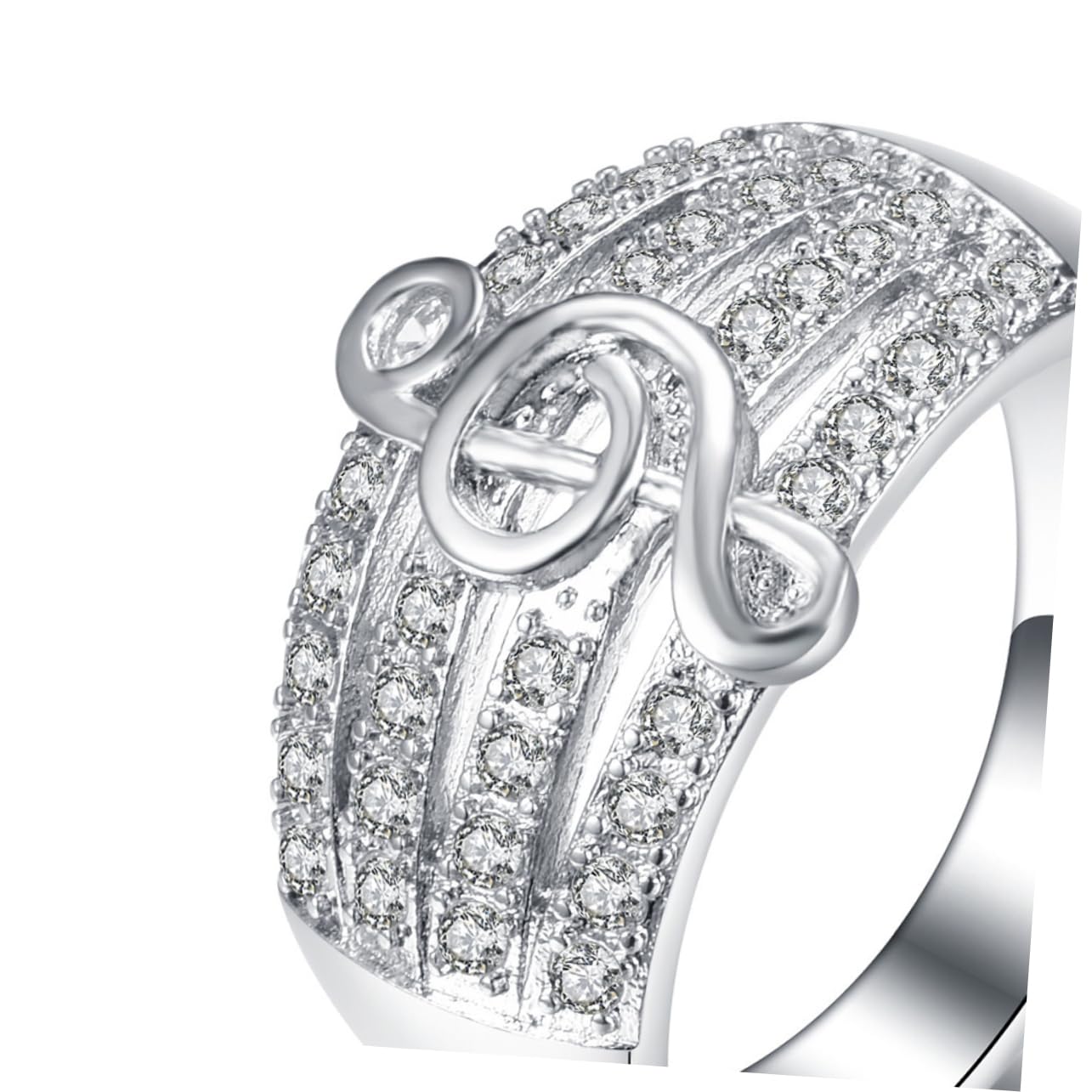 1 Anello da Dito per Donna alla, Creativo, in Argento, Misura 9, Accessorio Unico per Gioielli per Amanti della Musica