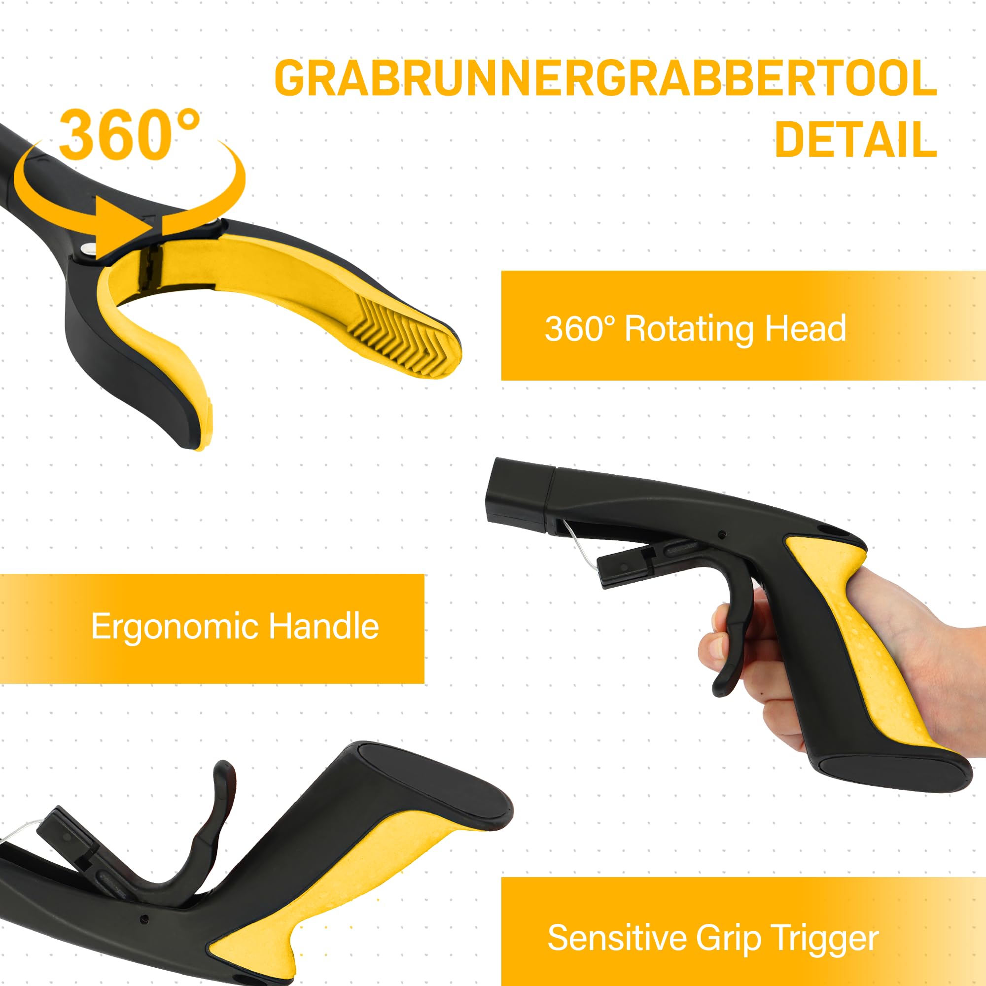 GrabRunner Reacher Grabber 2-pak 81.3 cm z mocnym magnetycznym podnoszeniem 2,3 kg