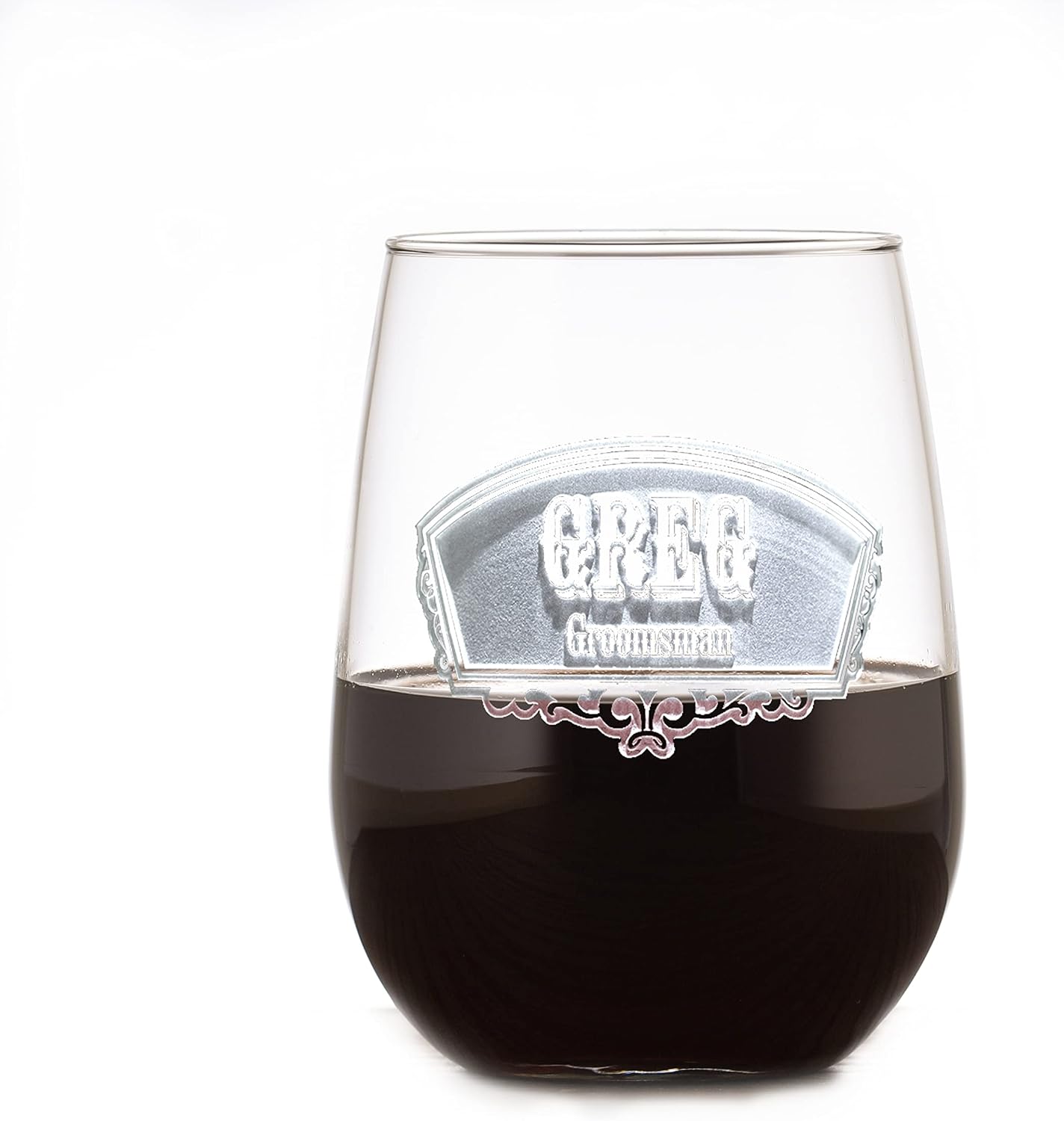 Bridal Party Bridesmaid Gifts, Engraved Stemless Wine Glass Gift (Single 1)