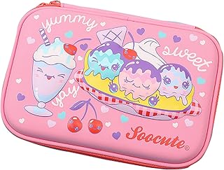 Astuccio Portamatite Grande, 3D Stampa Gelato Portamatite Astuccio Scuola per Bambini, Portamatite con Cerniera con Scomparto Grande Capacità Portamatite Astuccio, Matite Non Incluse, Ice Cream