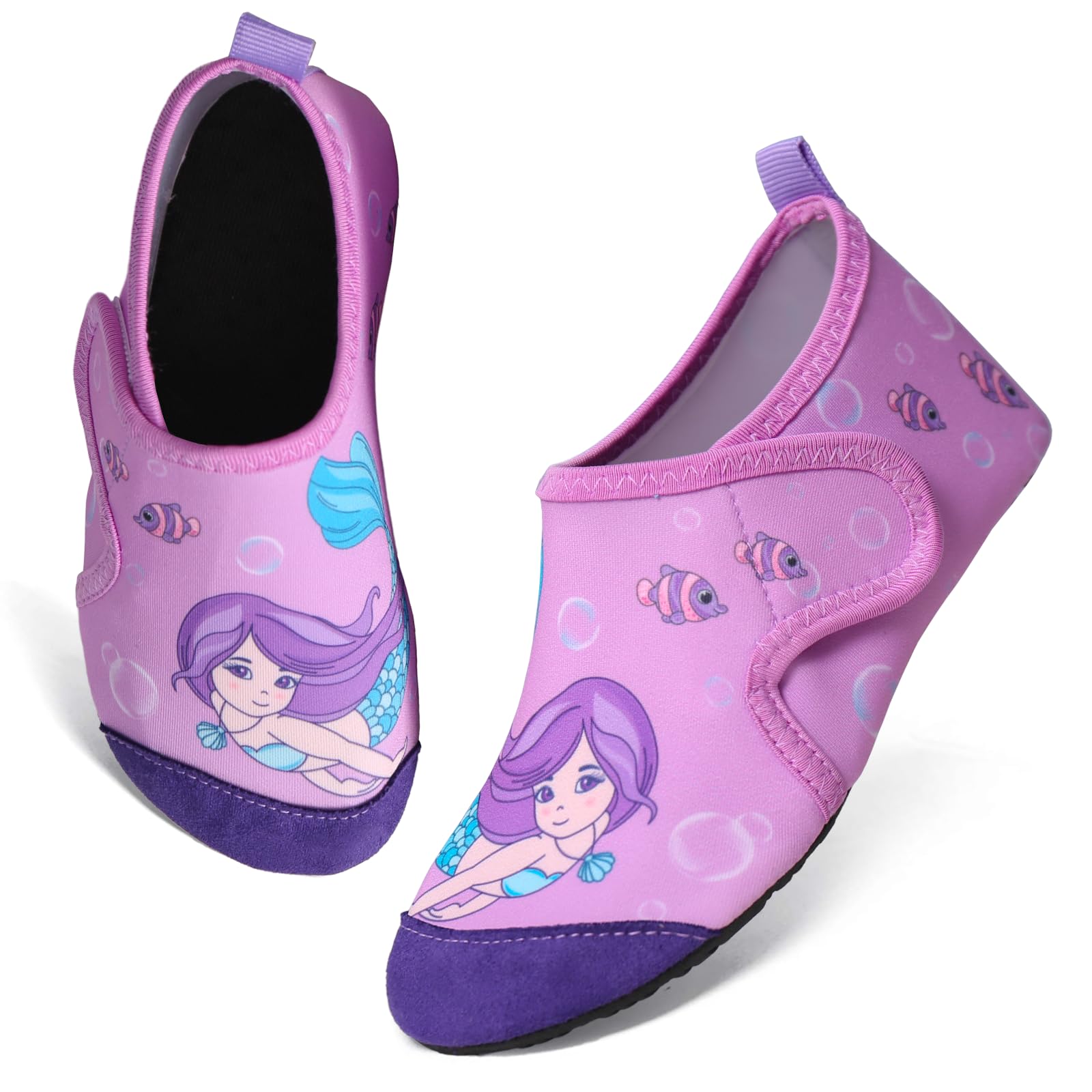 TMEOG Escarpines Niño Niña Zapatillas Agua Zapatos de Playa y Piscina Calcetines Natación de Antideslizante Calzado para el Agua Zapatos Descalzos para Niños 22-33EU