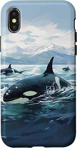 Miniatura 7 de iPhone 13 Pro Orca Whale Family Natación en el Mar Ártico