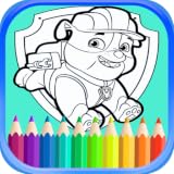 Paw Coloring Book for Puppy patrol for kids