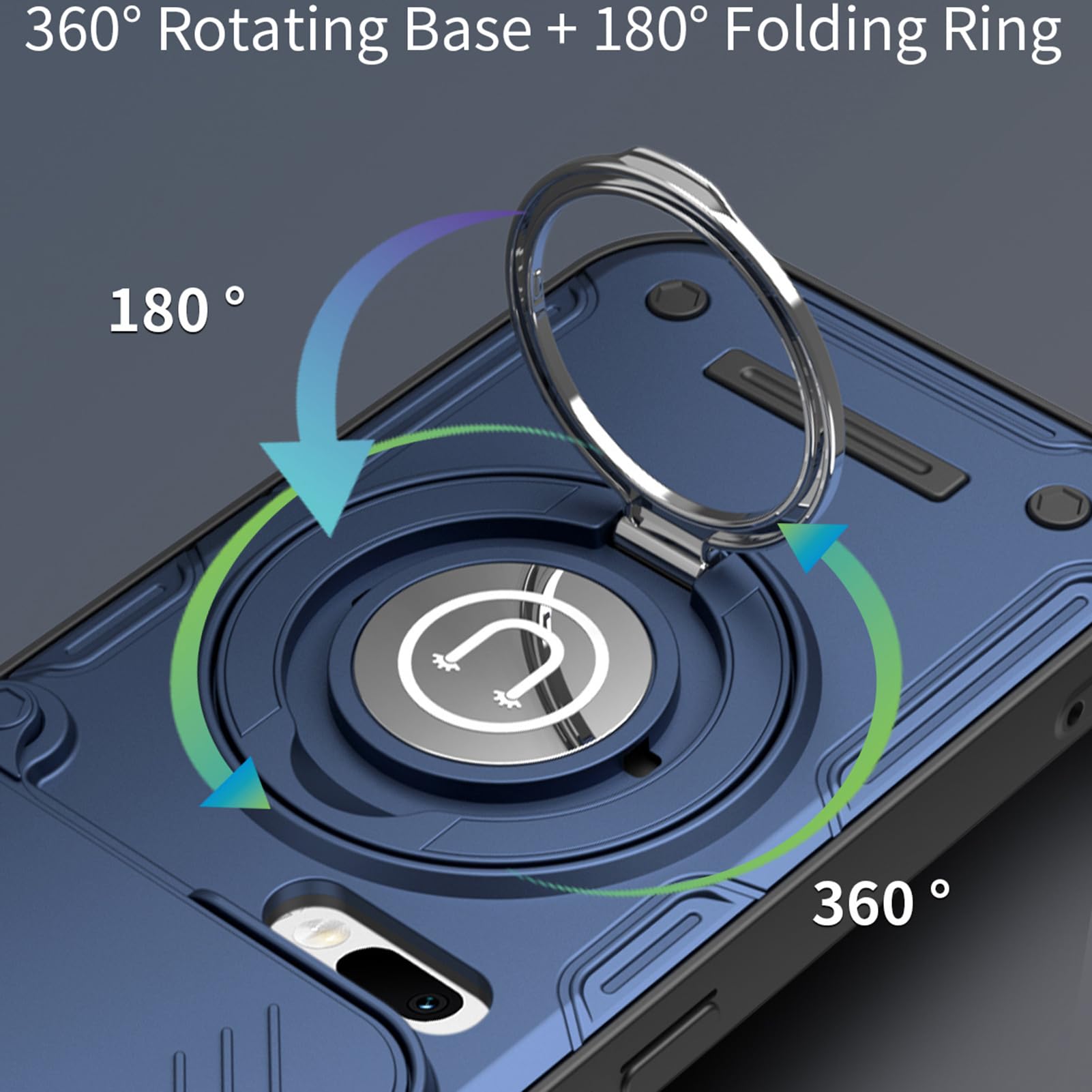 Wojskowe etui do Xiaomi 17 Pro Max / 17 Pro / 17, obrotowa osłona soczewek, chłodząca zbroja, regulowany pierścień magnetyczny, czerwone, 17 Pro Max