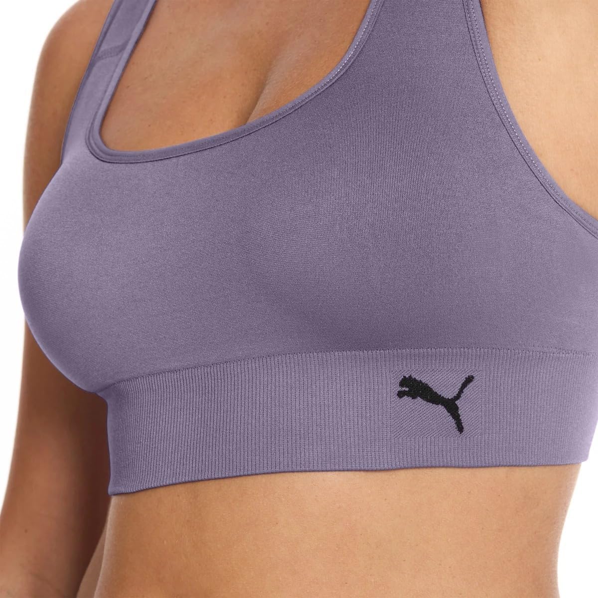 PUMA Women’s Sports Bras & Comfortable Seamless Sport Bras for Women, Great for Yoga & Gym - White X-Large - Image 6
