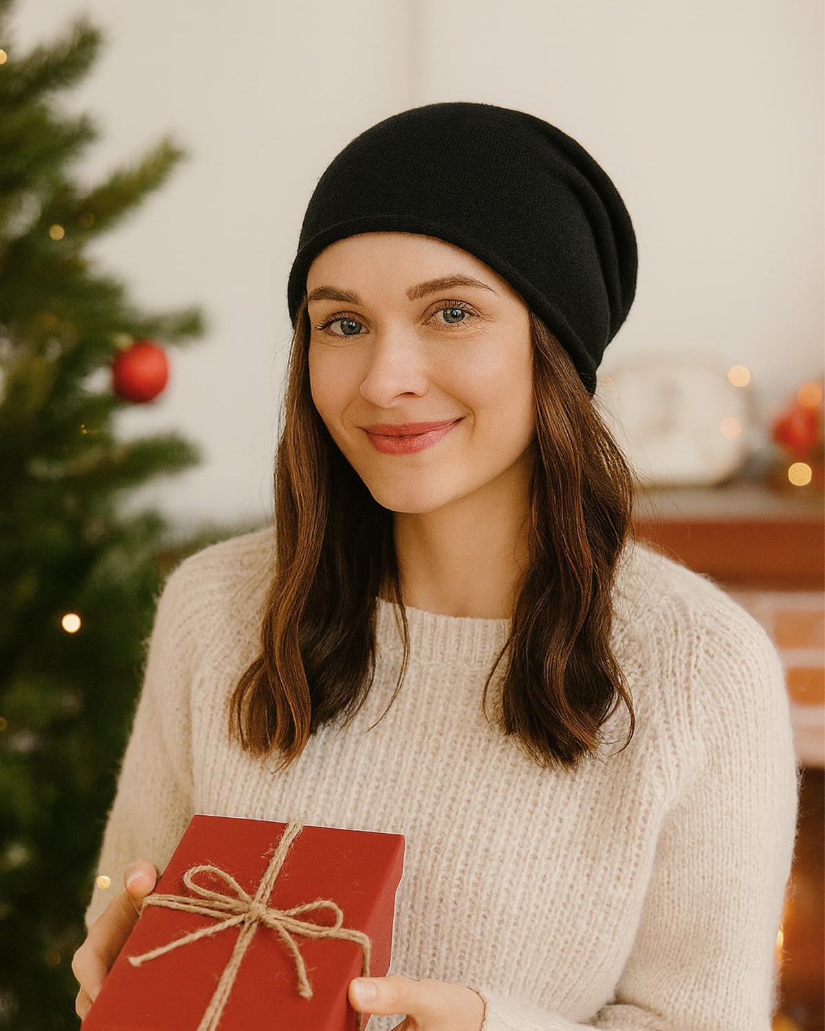 Zylioo Bonnet XXL surdimensionné pour femme et homme - Bonnet d'hiver doux et chaud - Bonnet tricoté pour femme